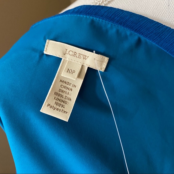 Blue Party Dress J CREW ABIGAIL BLUE SILK CHIFFON NWT PARTY DRESS - Picture 14 of 14